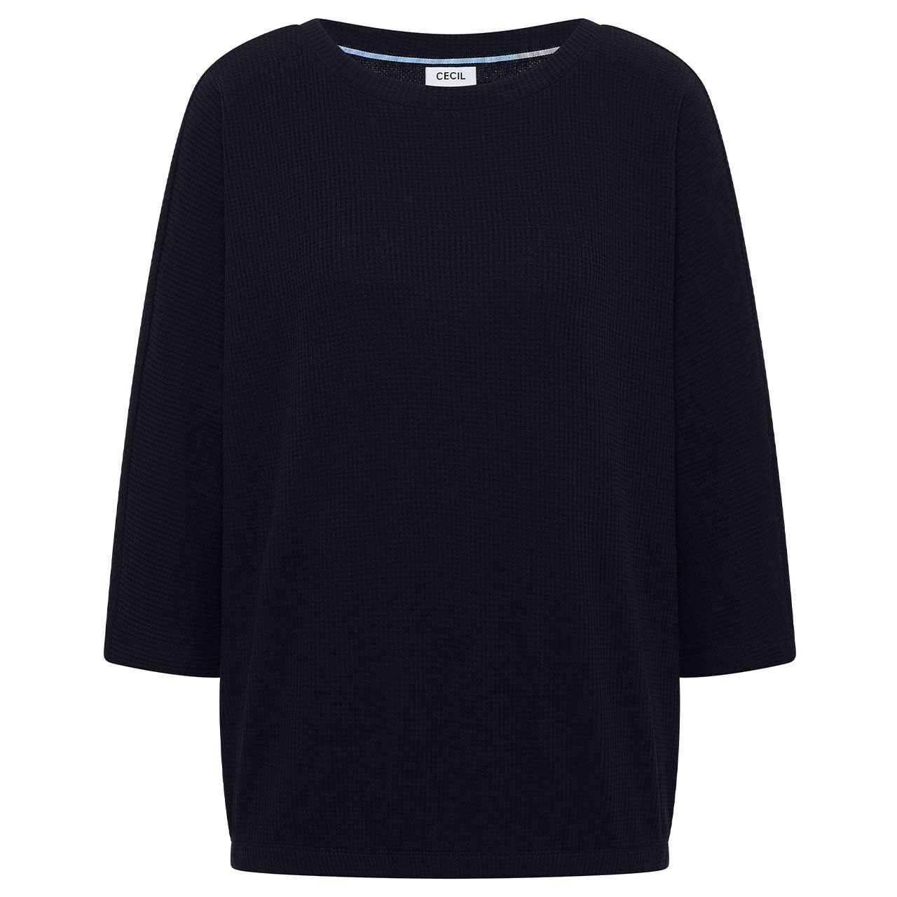 Cecil Damen 3/4 Arm Shirt Waffle Structure urban dark blue