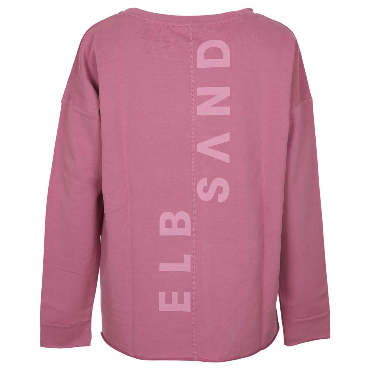 Damen Sweatshirt Riane von Elbsand in Rosa mit Print, Rückansicht