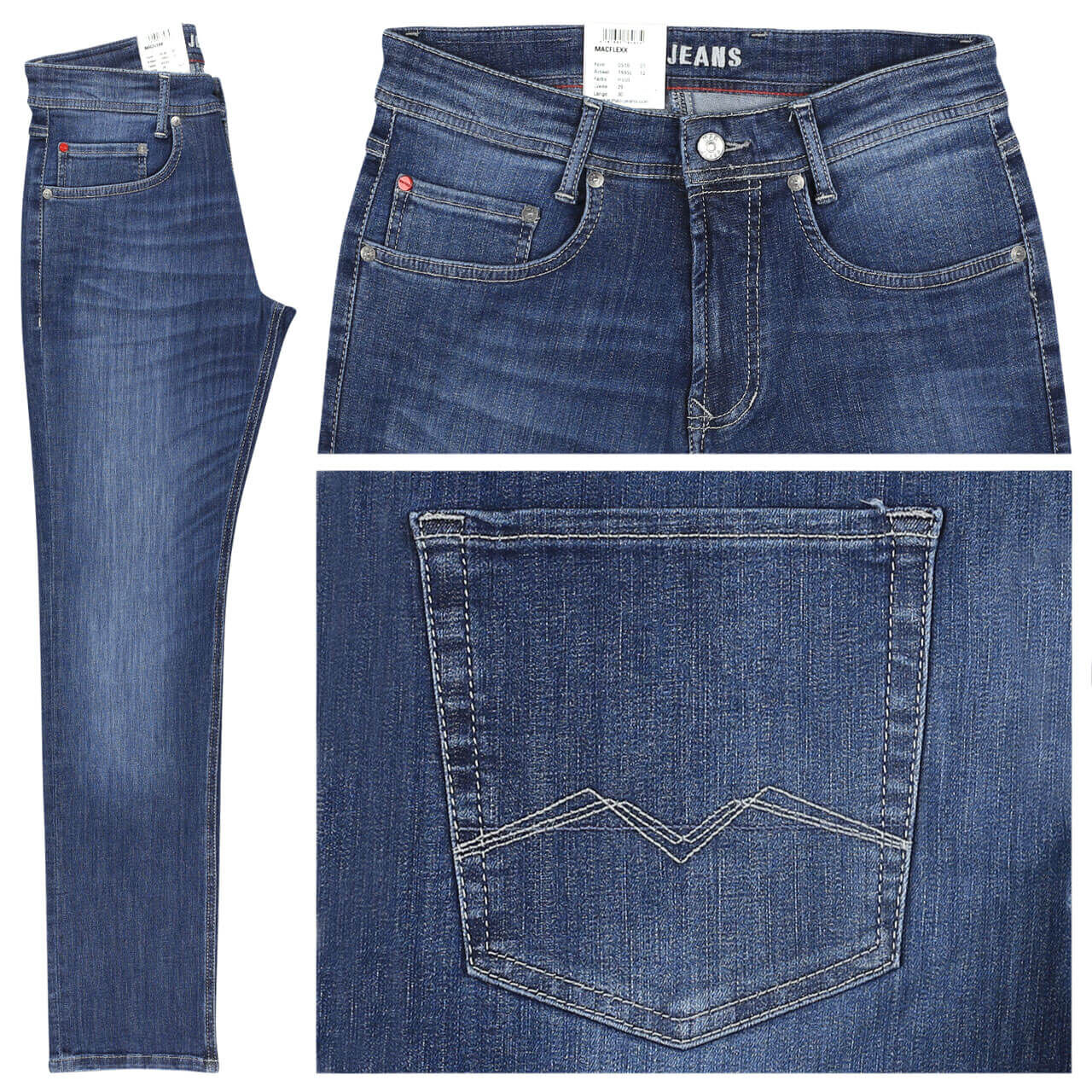 MAC Jeans Flexx für Herren in Mittelblau verwaschen, FarbNr.: H559