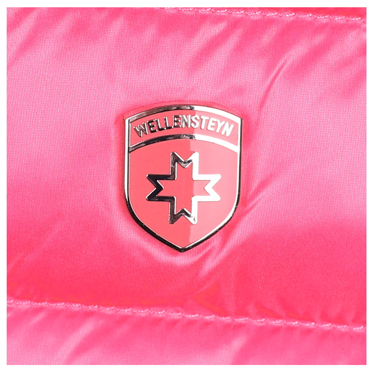 Damen Weste Italy Vest von Wellensteyn in Pink, Detailbild vom Logo