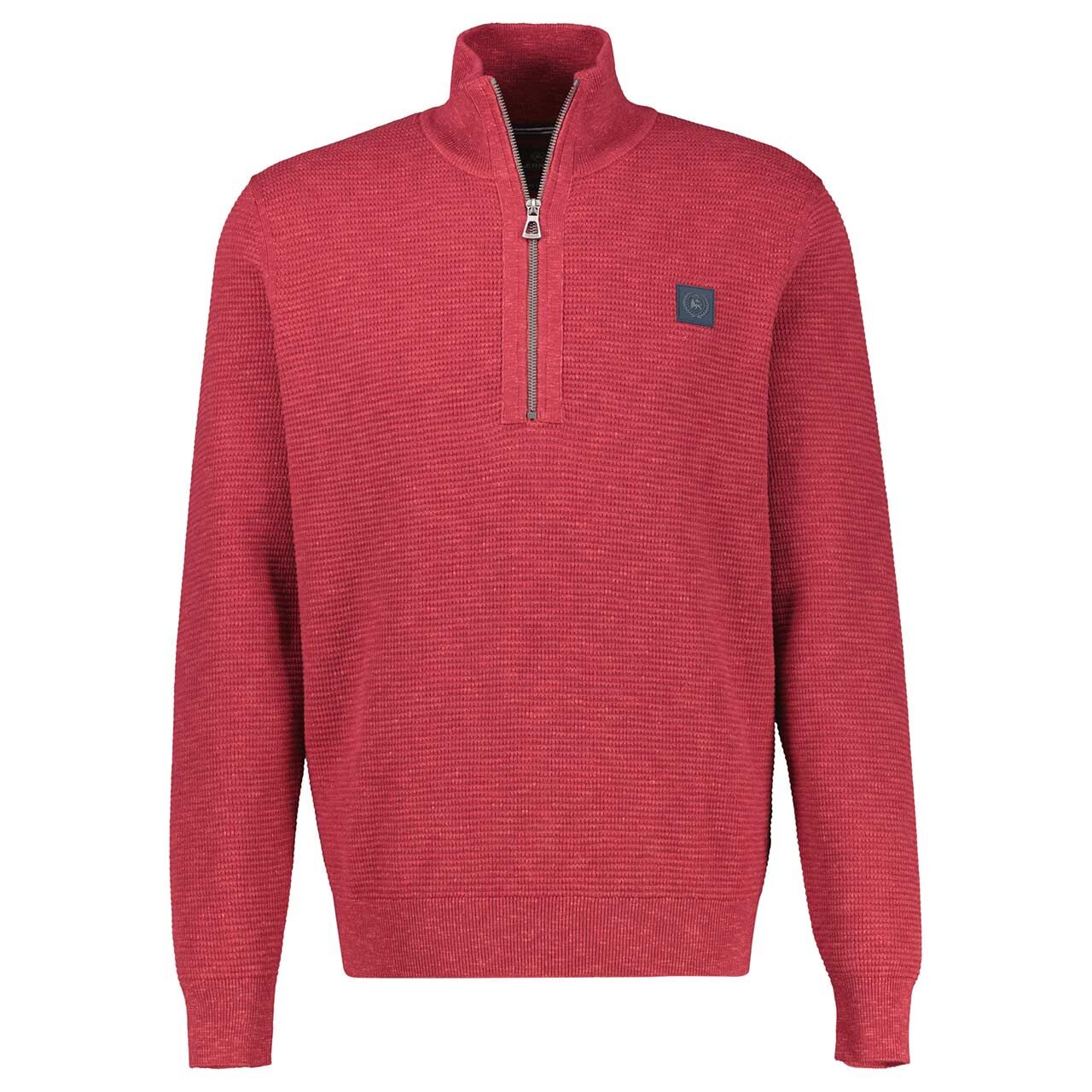 Lerros Herren Pullover Troyer muted red knit