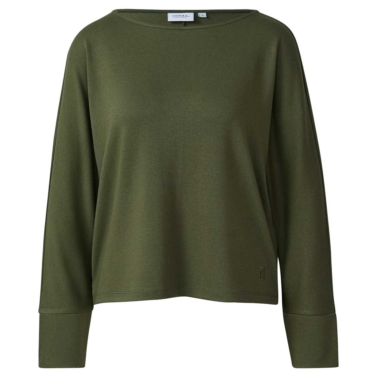 Comma Damen Langarm Shirt shiny olive night