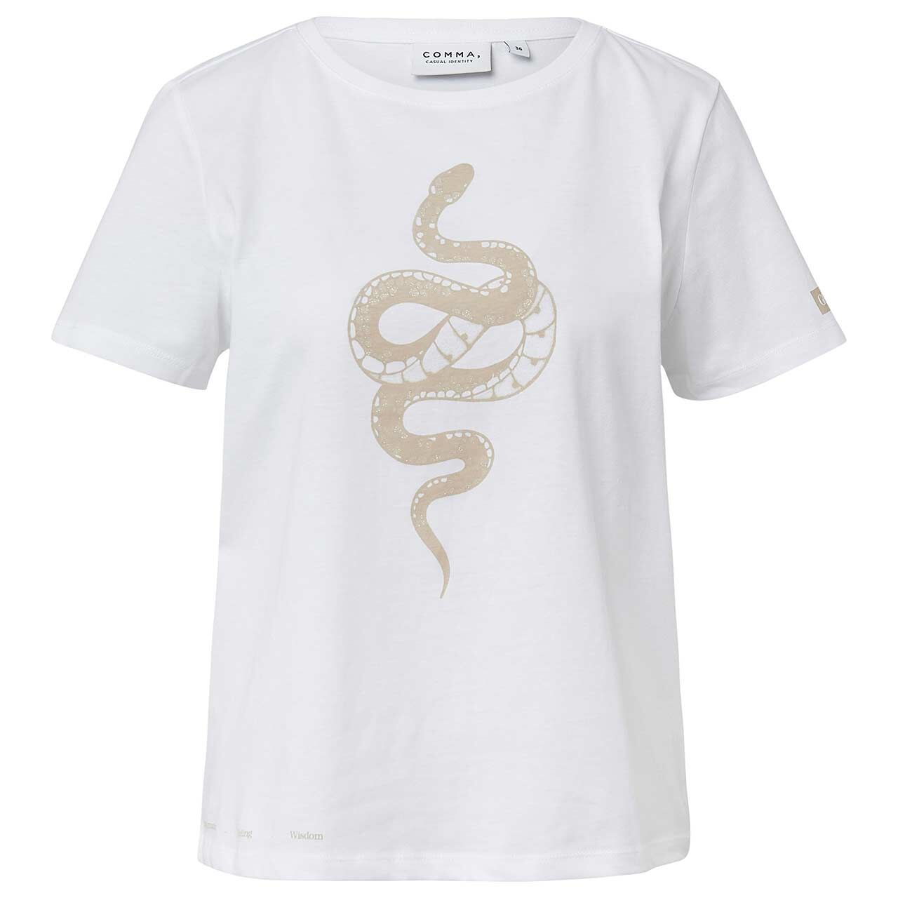 Comma Damen T-Shirt white good omens placed print