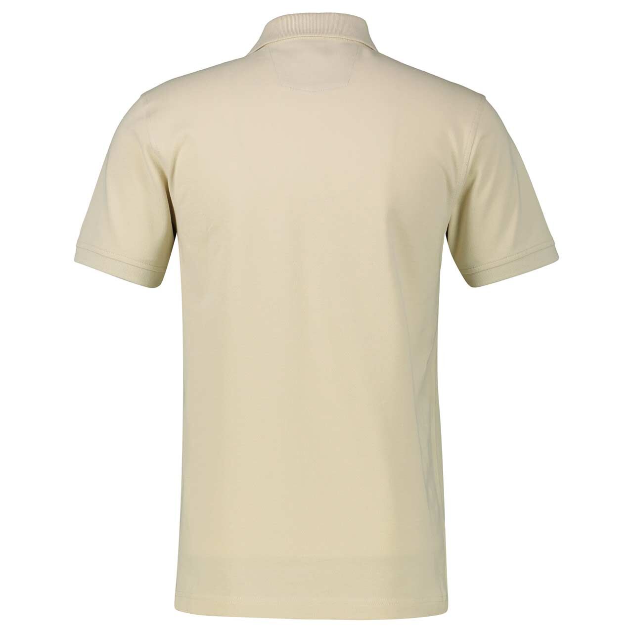 Herren Piqué Poloshirt von Lerros in Hellbeige mit der Farbnummer 108, Rückansicht