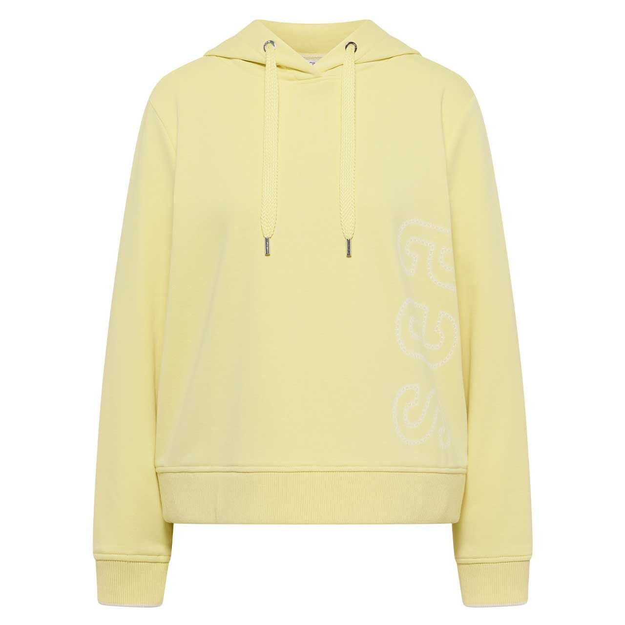 Cecil Damen Hoodie Sweatshirt Front and Back iced yellow