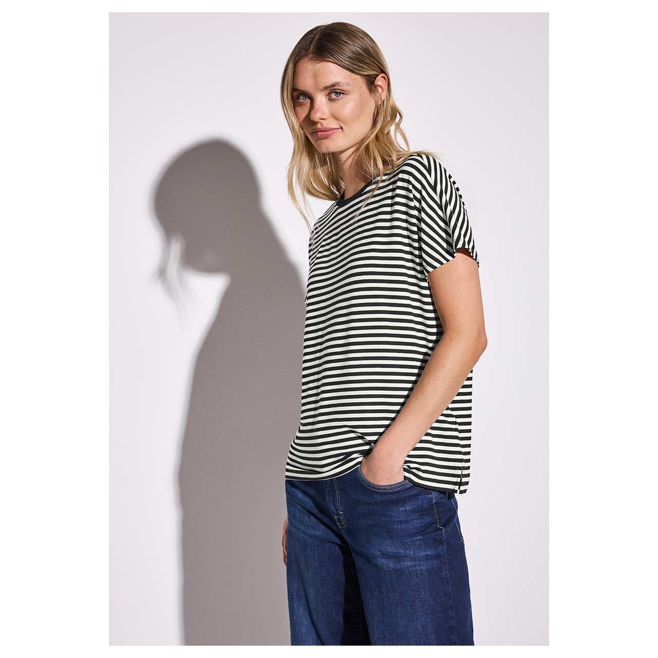 Street One Damen T-Shirt Crista black stripes