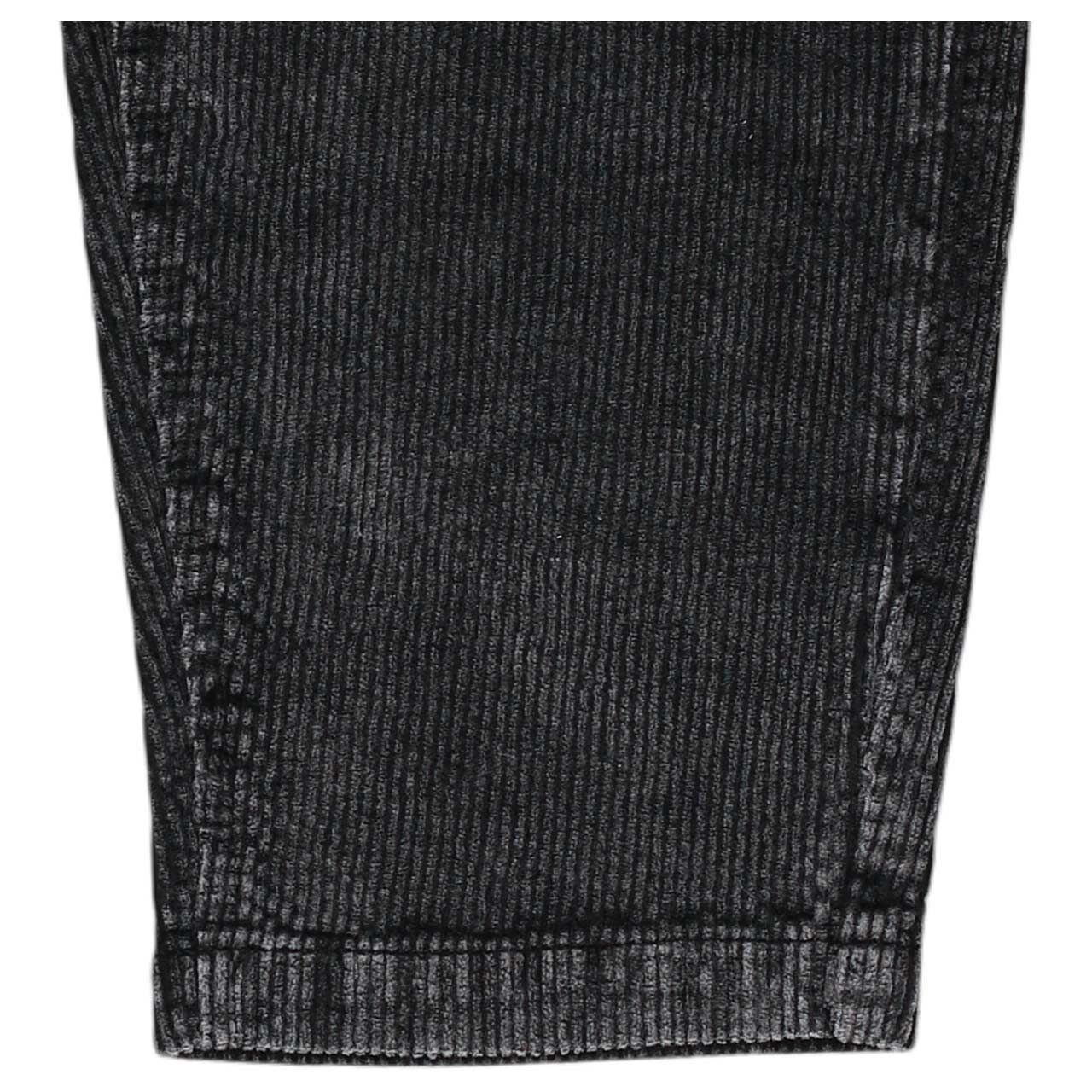 Damen Cordhose Malibu 7/8 Relaxed Corduroy von Buena Vista in Schwarz, Detailansicht Saum