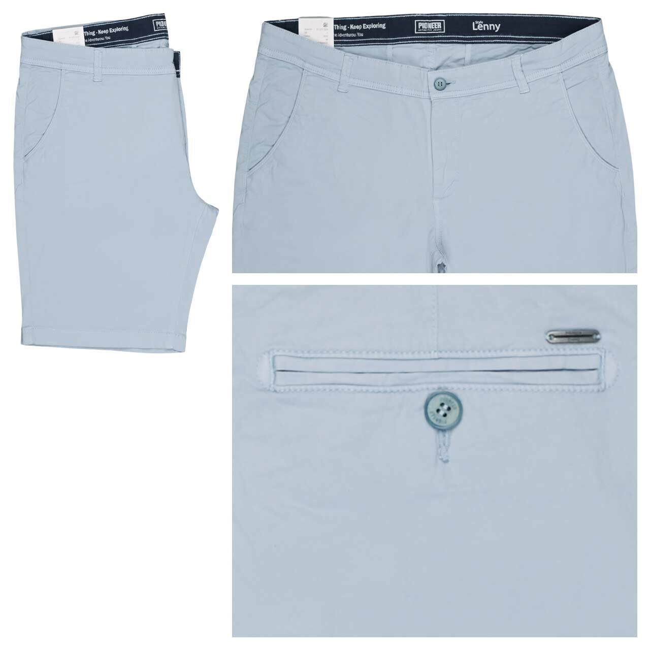 Pioneer Lenny Chino Baumwoll Bermuda cerulean