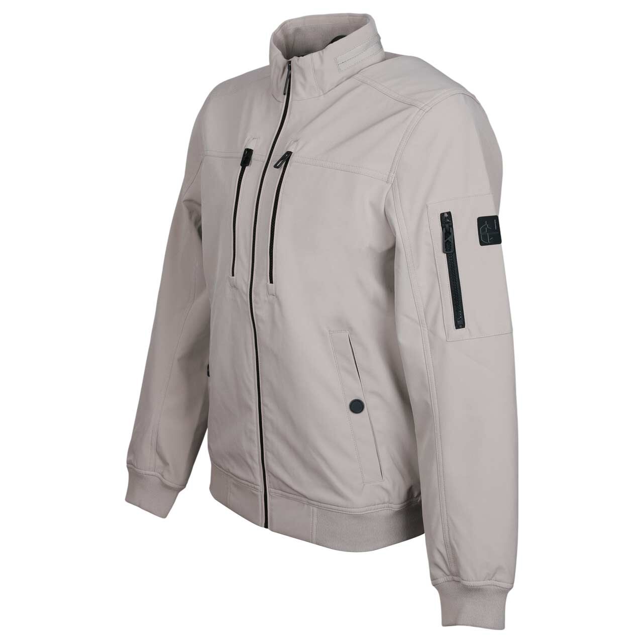 Herren Jacke Softshell Blouson von Casa Moda in Beige, Seitenansicht