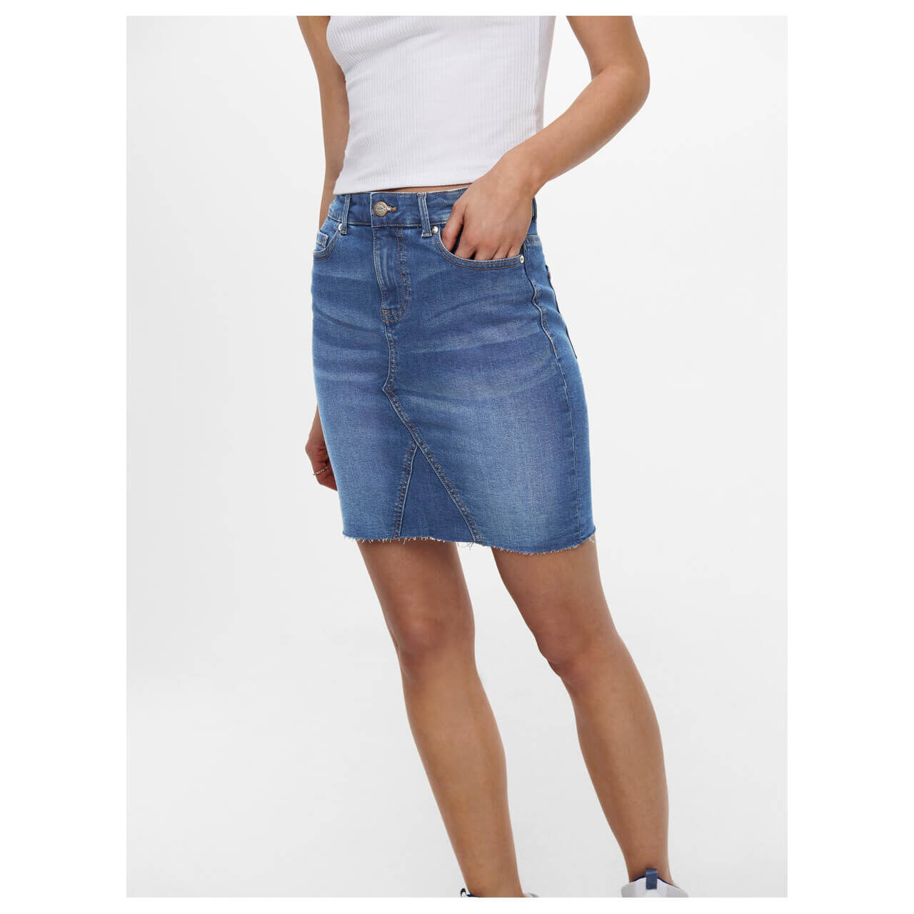 Only Fan Jeansrock für Damen in Mittelblau