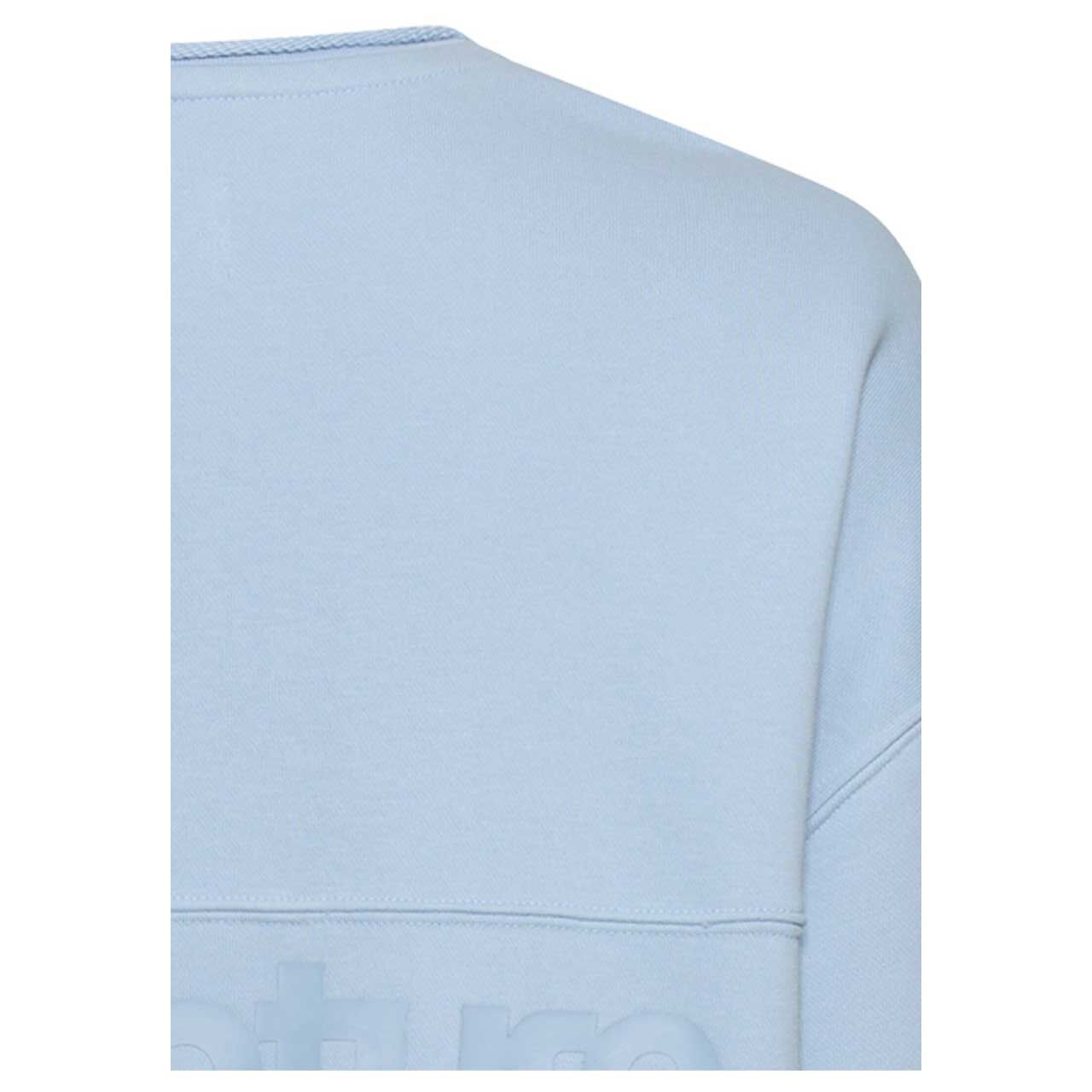 Damen Sweatshirt von Camel active in Hellblau mit Print, detaillierte Rückansicht Schulter