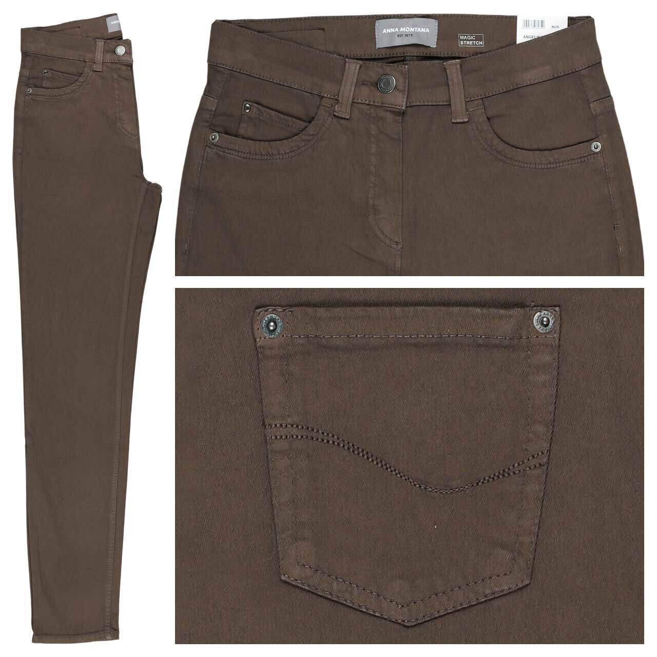 Anna Montana Angelika Röhre Jeans chestnut