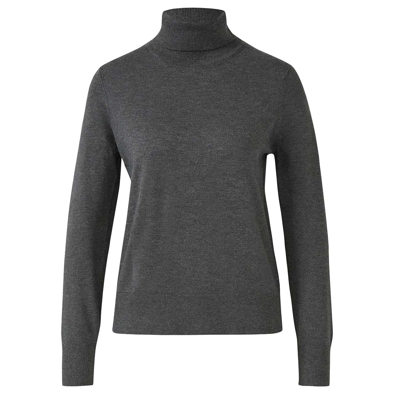 s.Oliver Damen Rollkragen Pullover dark grey melange