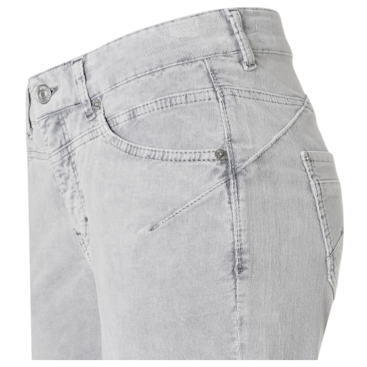 MAC Rich Slim Cordhose light grey silver MAC Rich Slim Cordhose light grey silver