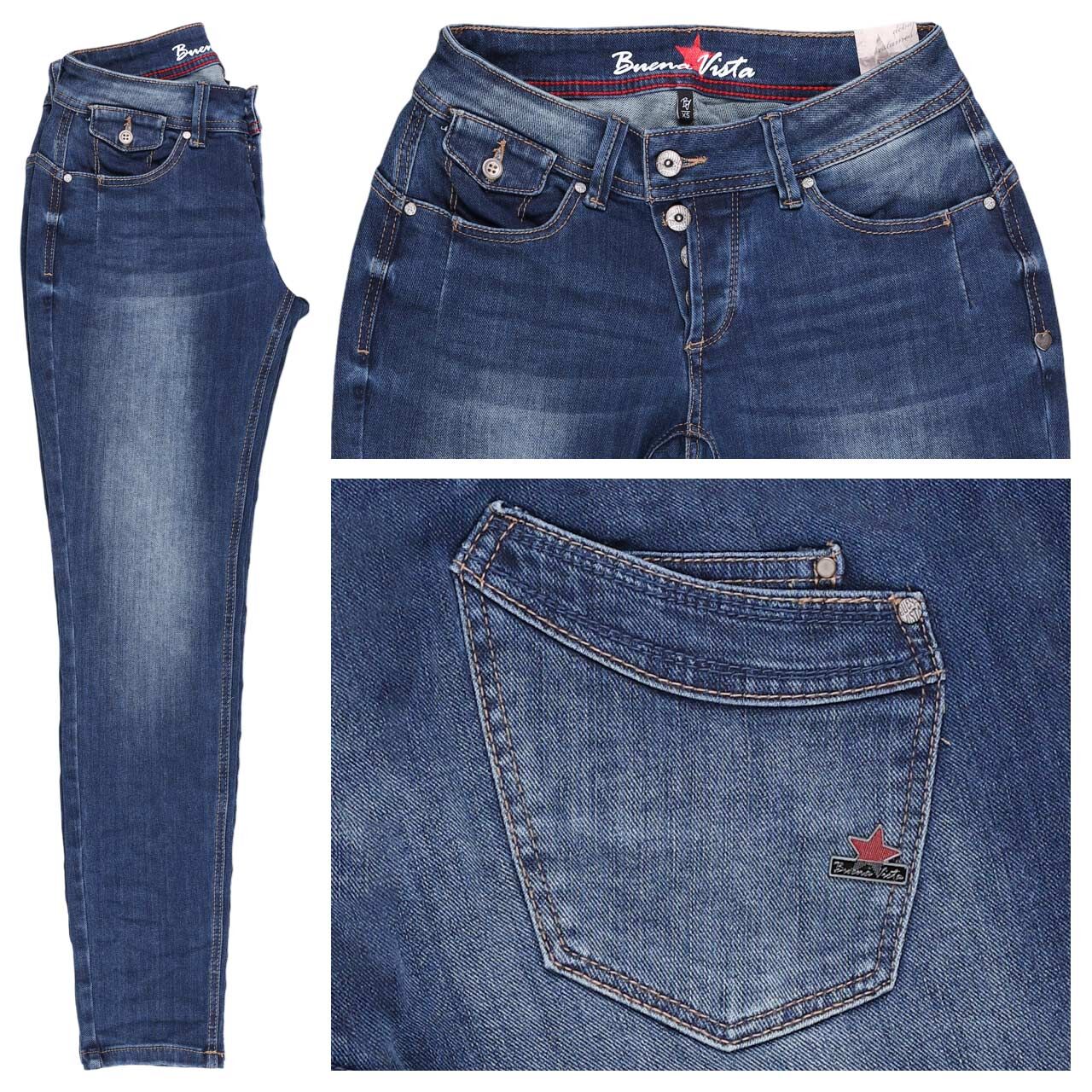 Buena Vista Malibu CC Cropped Stretch Denim Ankle Jeans dark stone 