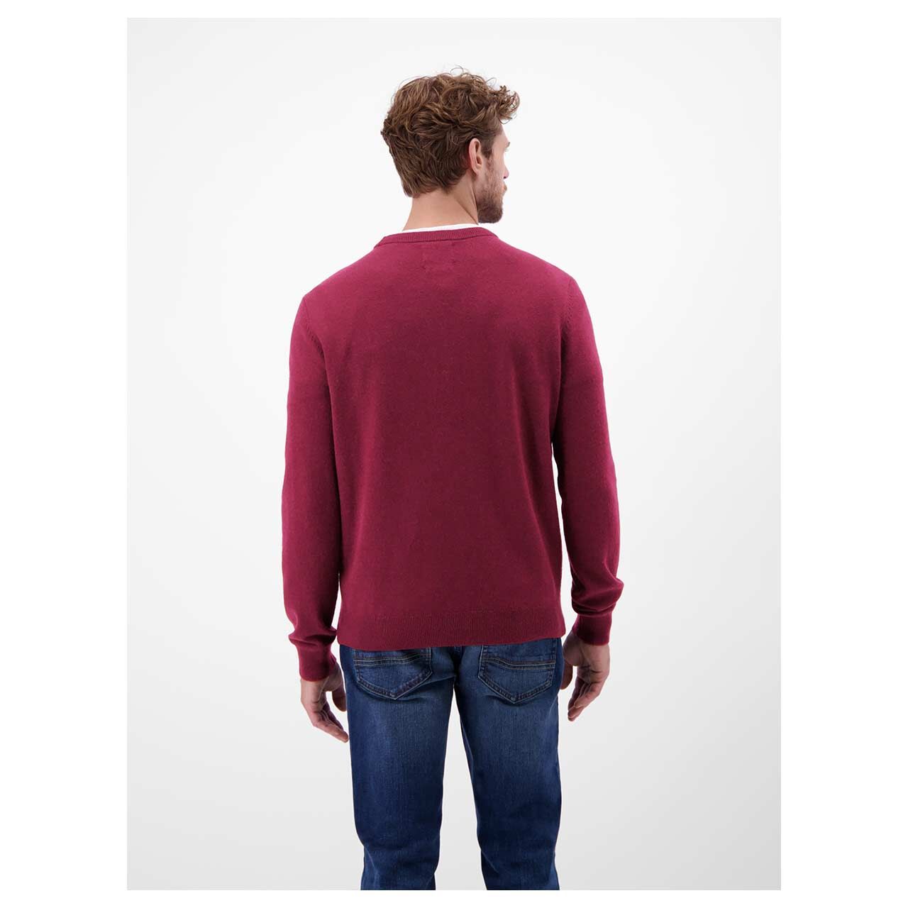 Herren Pullover von Lerros in Rot, Rückansicht am Model