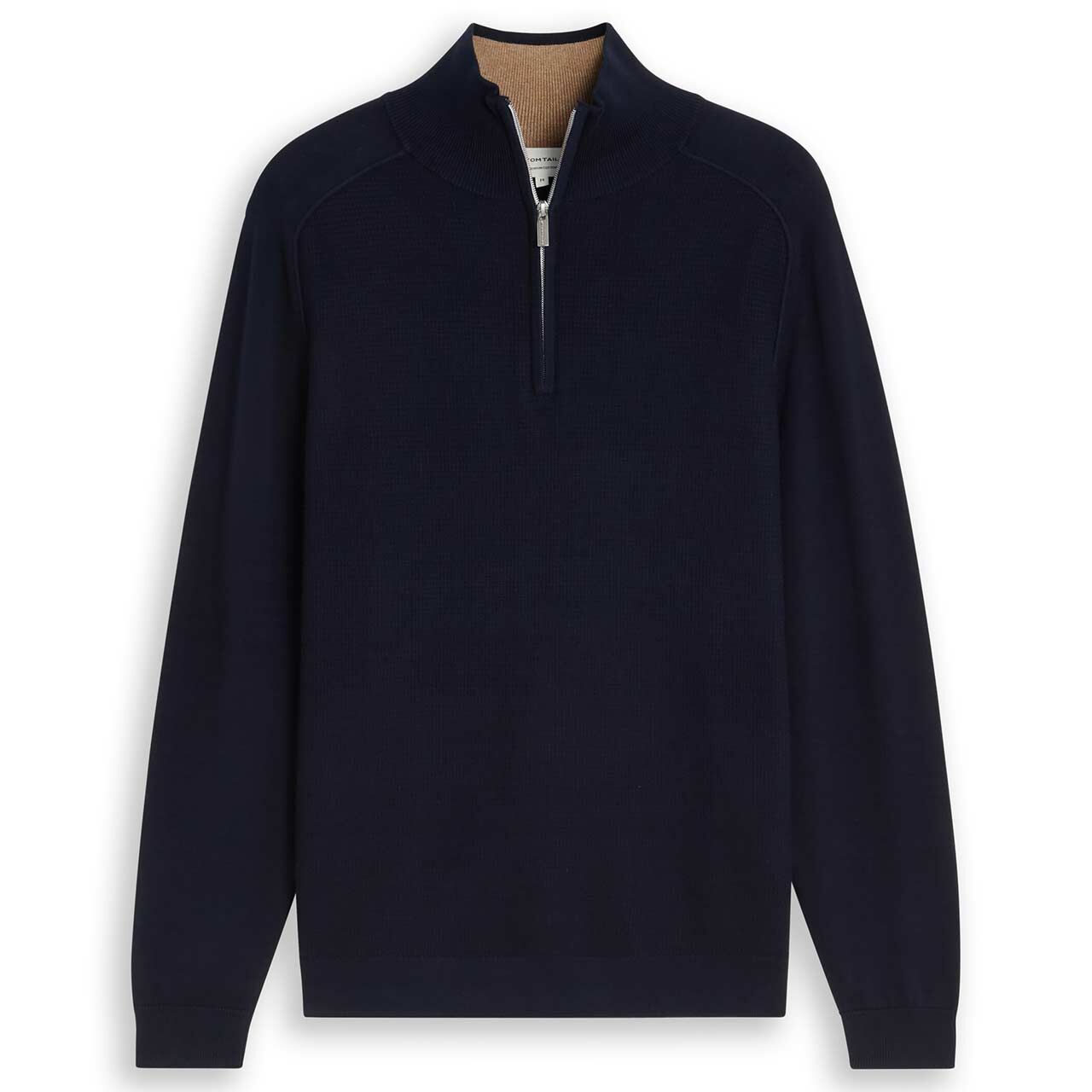 Tom Tailor Herren Pullover Basic Knit Troyer sky captain blue