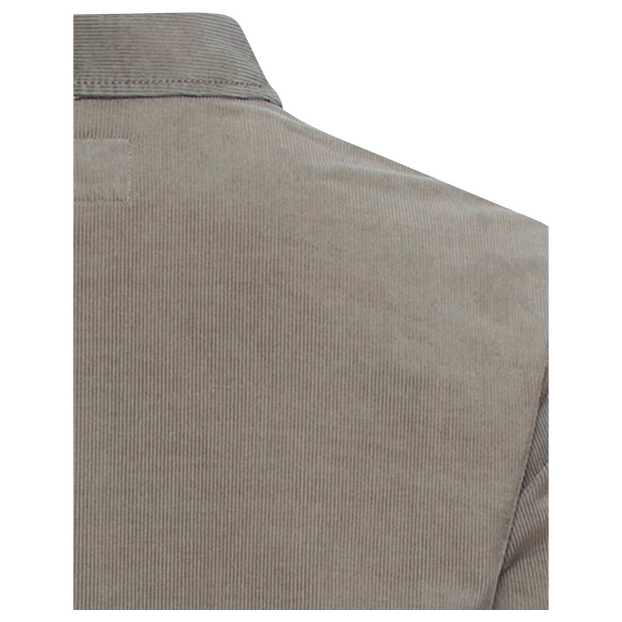 Damen Langarm Cord Kleid von Camel active in Olivgrün, detaillierte Rückansicht