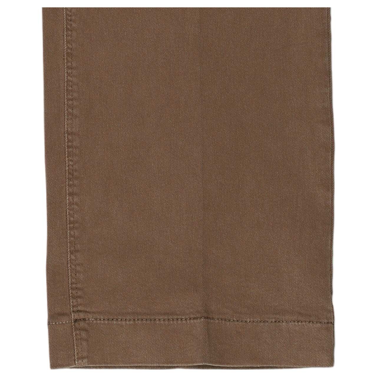 Stretch Damenjeans Wide von MAC in Braun, Detailansicht vom Saum