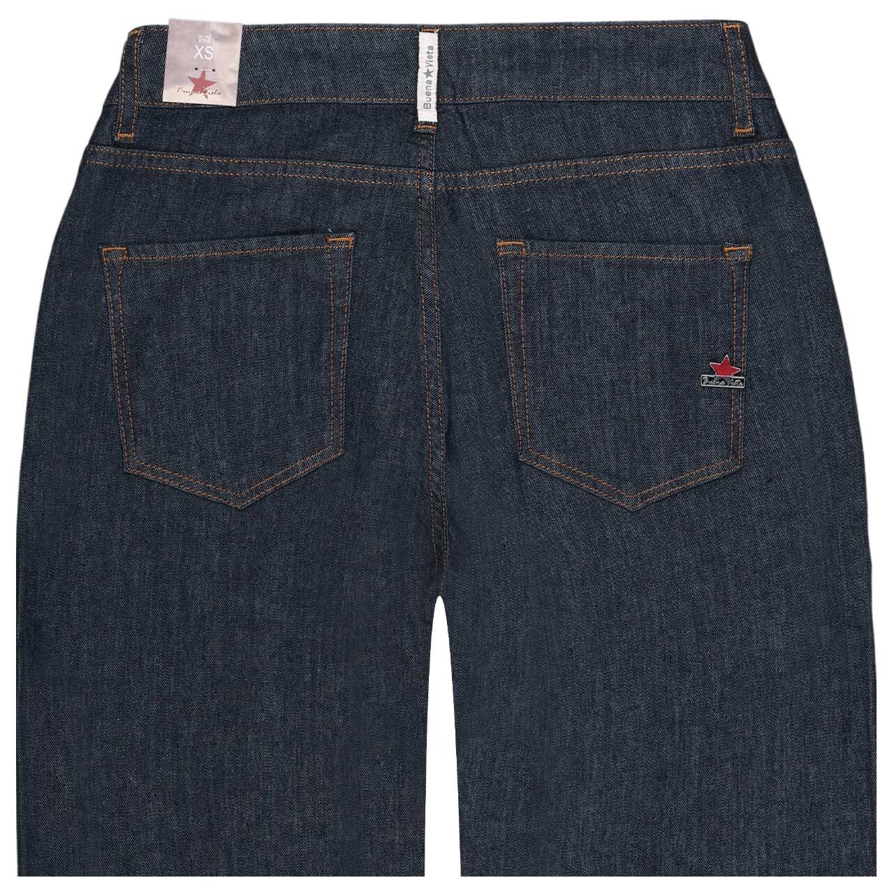 Damenjeans Wide Leg Stretch Denim von Buena Vista in Dunkelblau, detaillierte Rückansicht