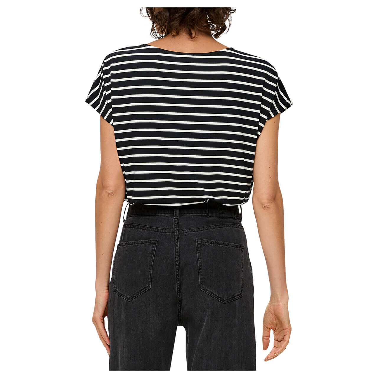 s.Oliver Damen T-Shirt black stripes