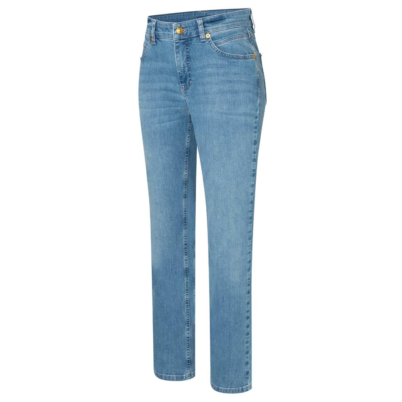 Stretch Damenjeans Melanie von MAC in Hellblau angewaschen, Seitenansicht