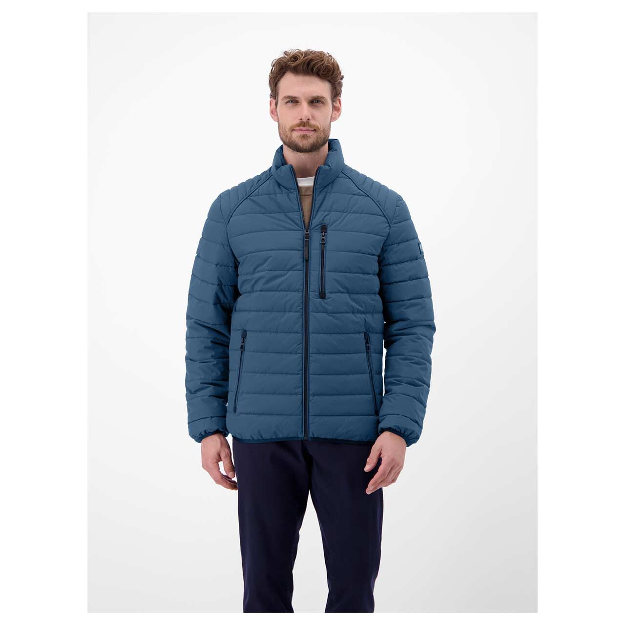 Herren Jacke Blouson von Lerros in Blau, Vorderansicht am Model