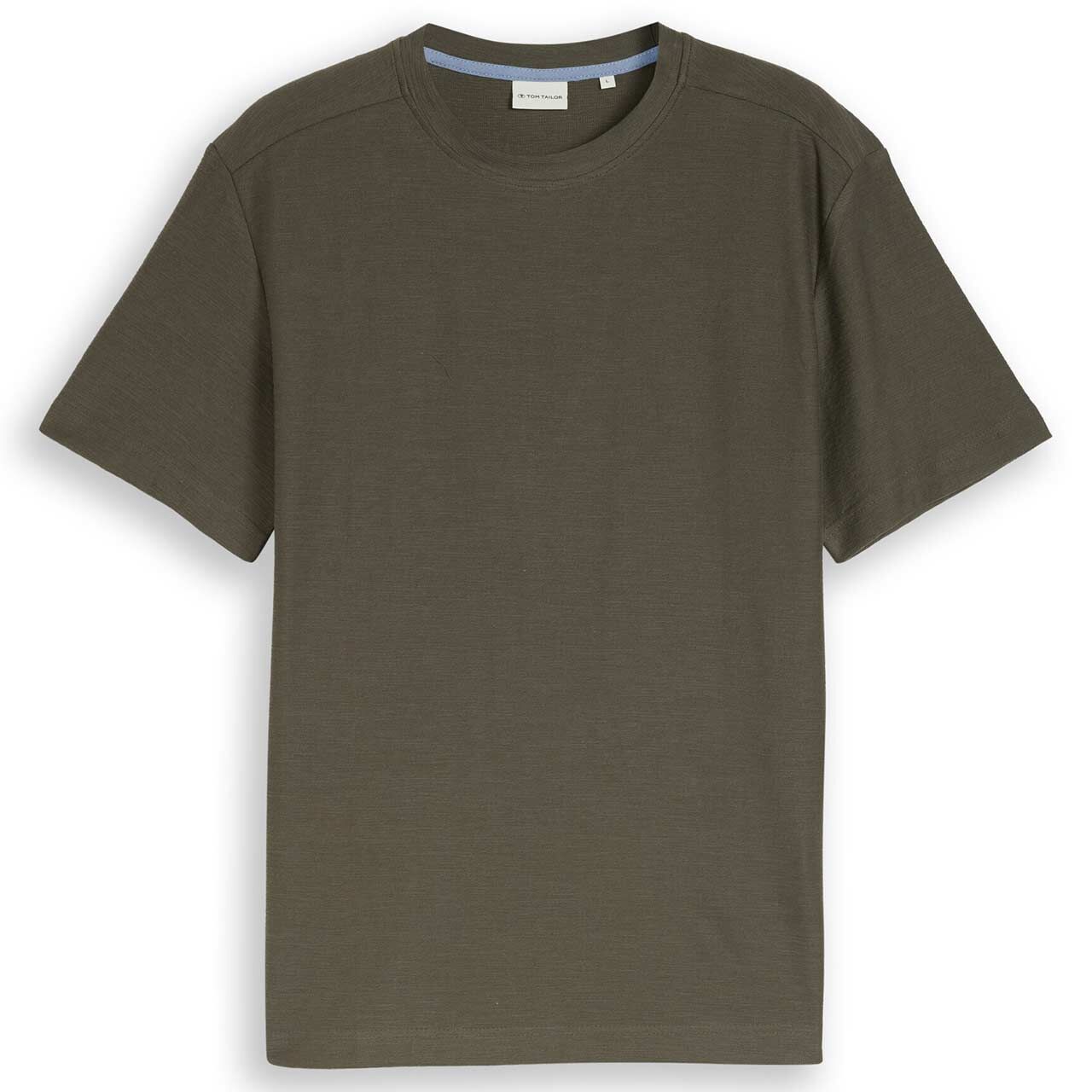 Tom Tailor Herren T-Shirt deep leaf green structured