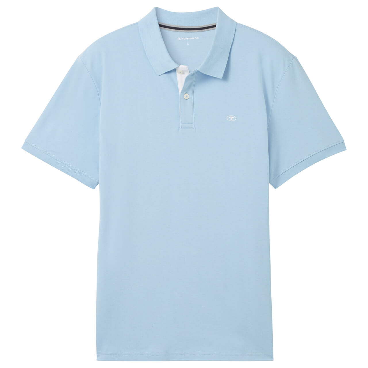 Tom Tailor Herren Piqué Poloshirt contrast washed out blue Tom Tailor Herren Piqué Poloshirt contrast washed out blue