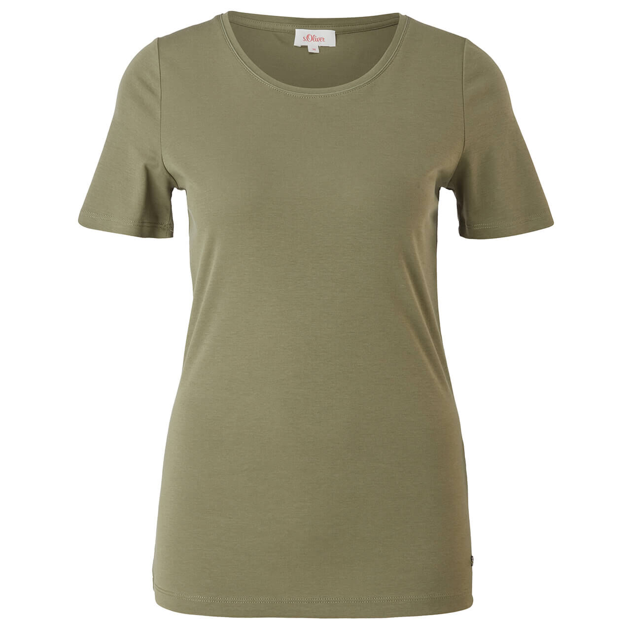 s.Oliver T-Shirt für Damen in Olivgrün, FarbNr.: 7928