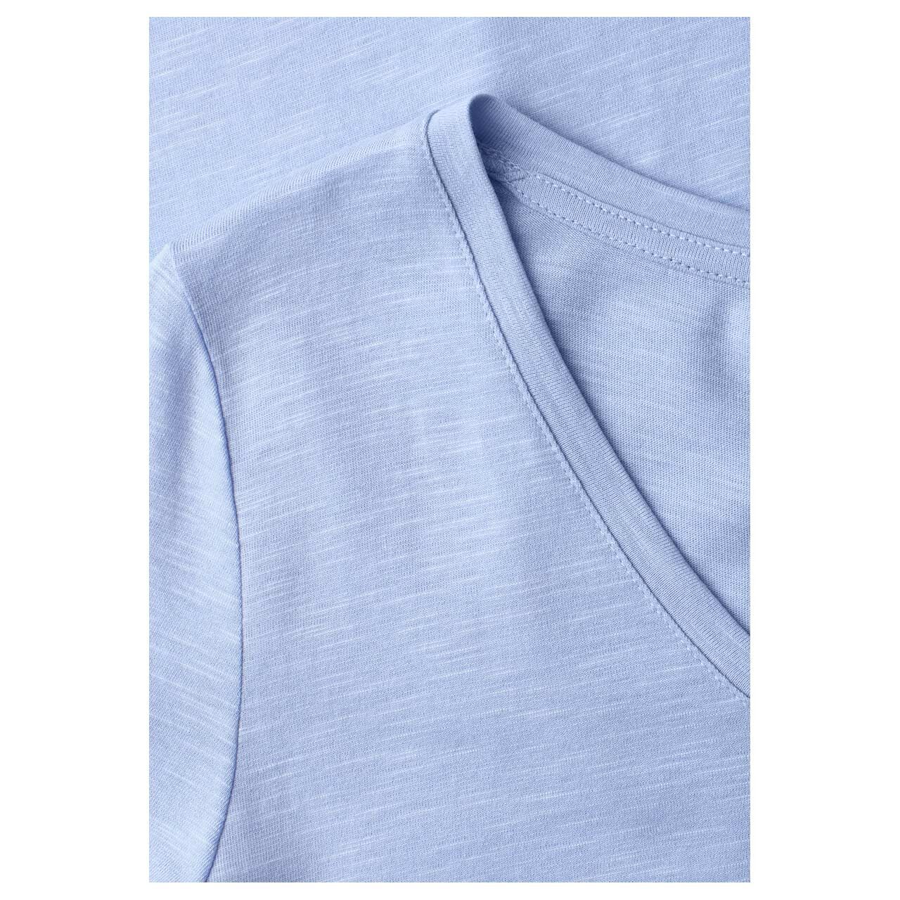 Damen T-Shirt Gerda von Street One in Hellblau, Detailansicht T-Shirt vorne
