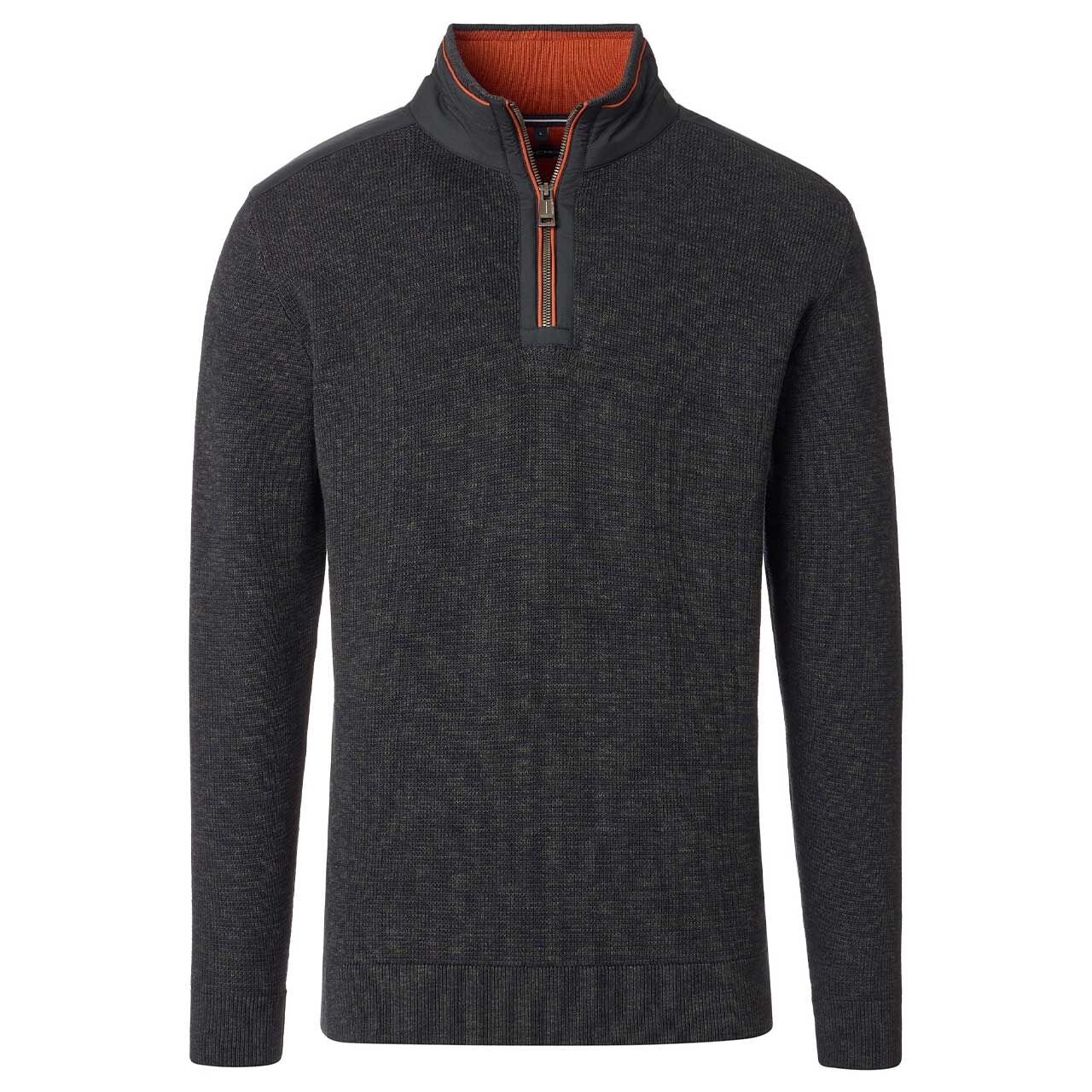 Casa Moda Herren Pullover Troyer dark blue melange