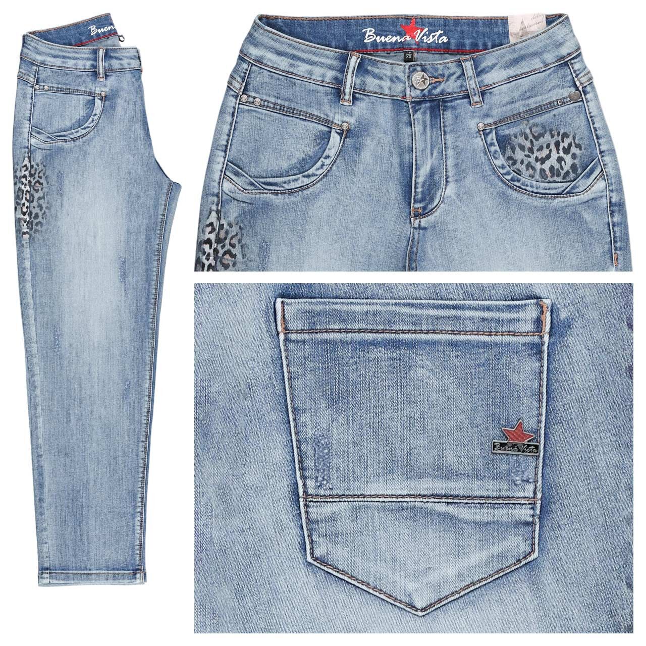 Buena Vista Anna C 7/8 Straight Stretch Denim Jeans random leo