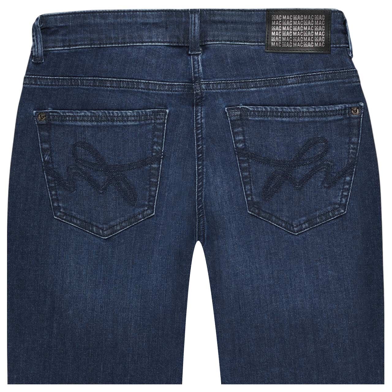Damenjeans Carrie von MAC in Blau angewaschen, detaillierte Rückansicht