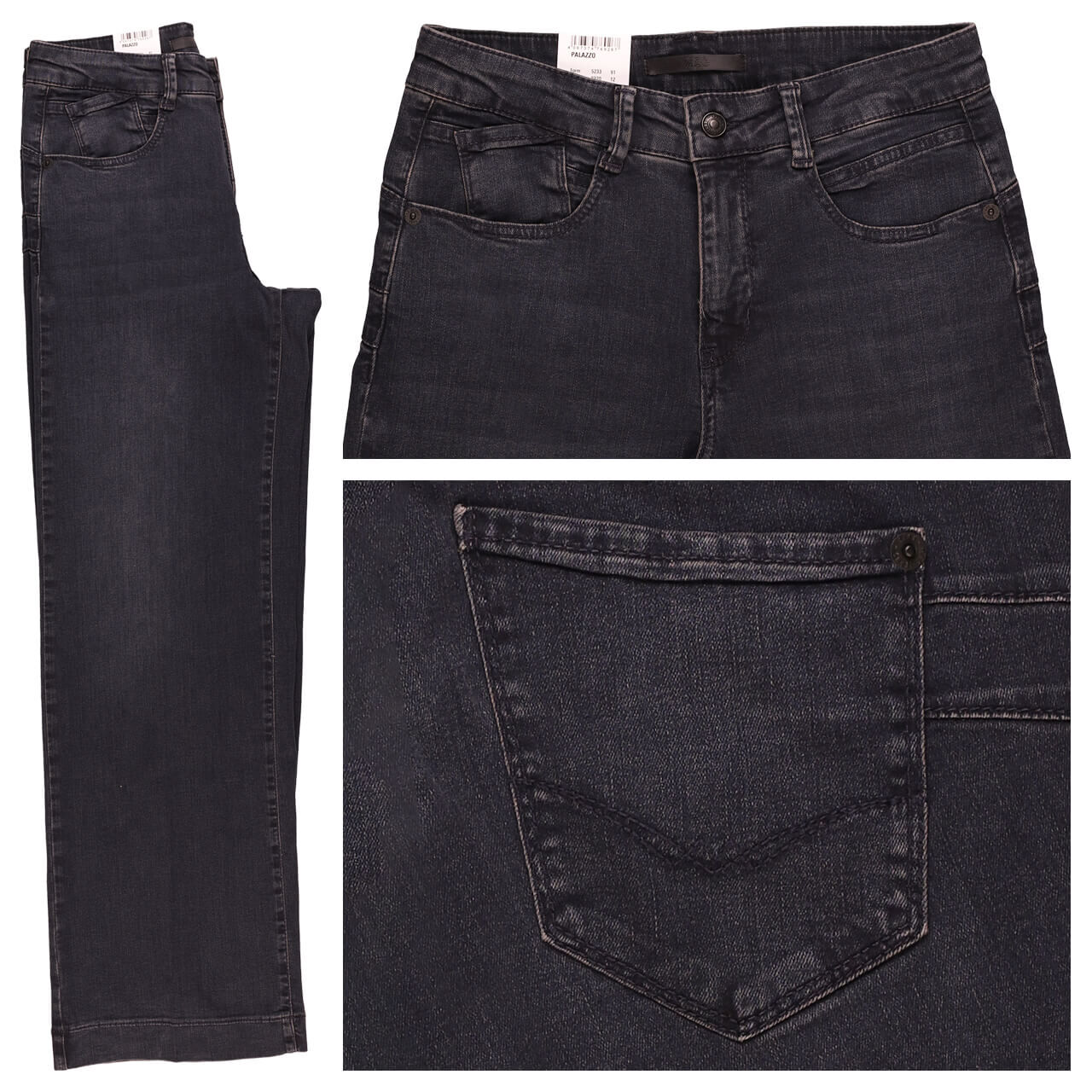 MAC Palazzo Jeans blue black used