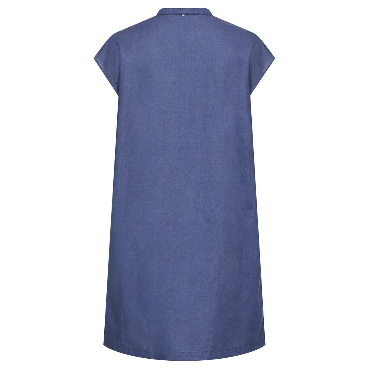 Damen Kurzarm Leinen Kleid von Camel active in Dunkelblau, Rückansicht