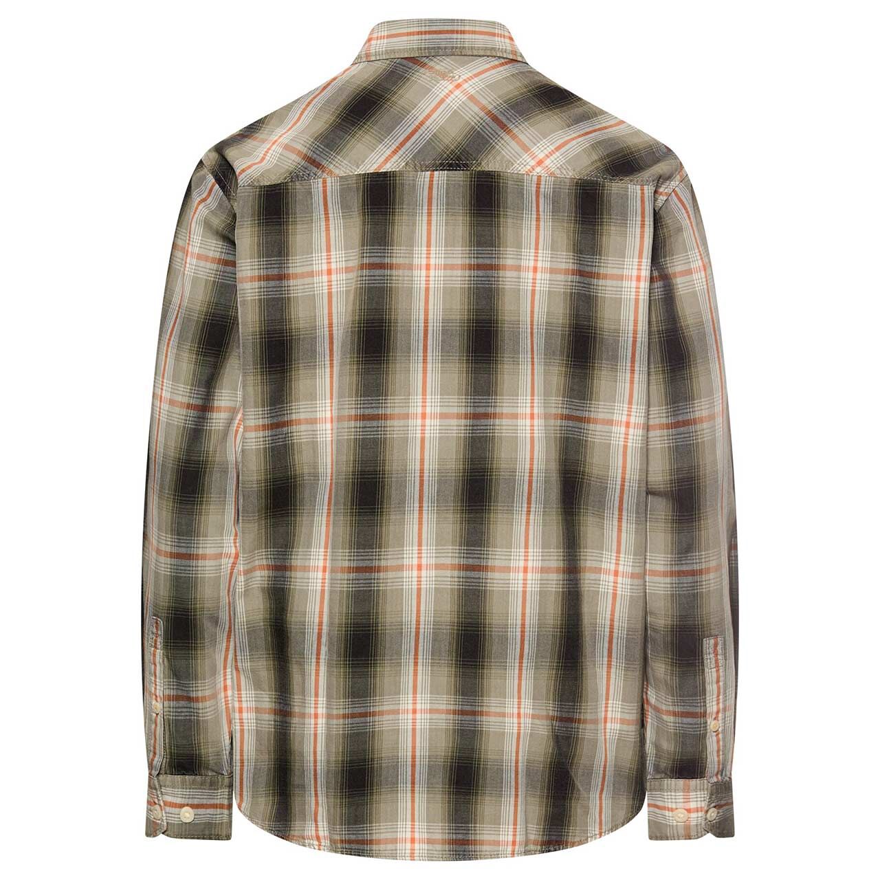 Herren Langarm Hemd von Camel active in der Farbe Orange kariert, Rückansicht