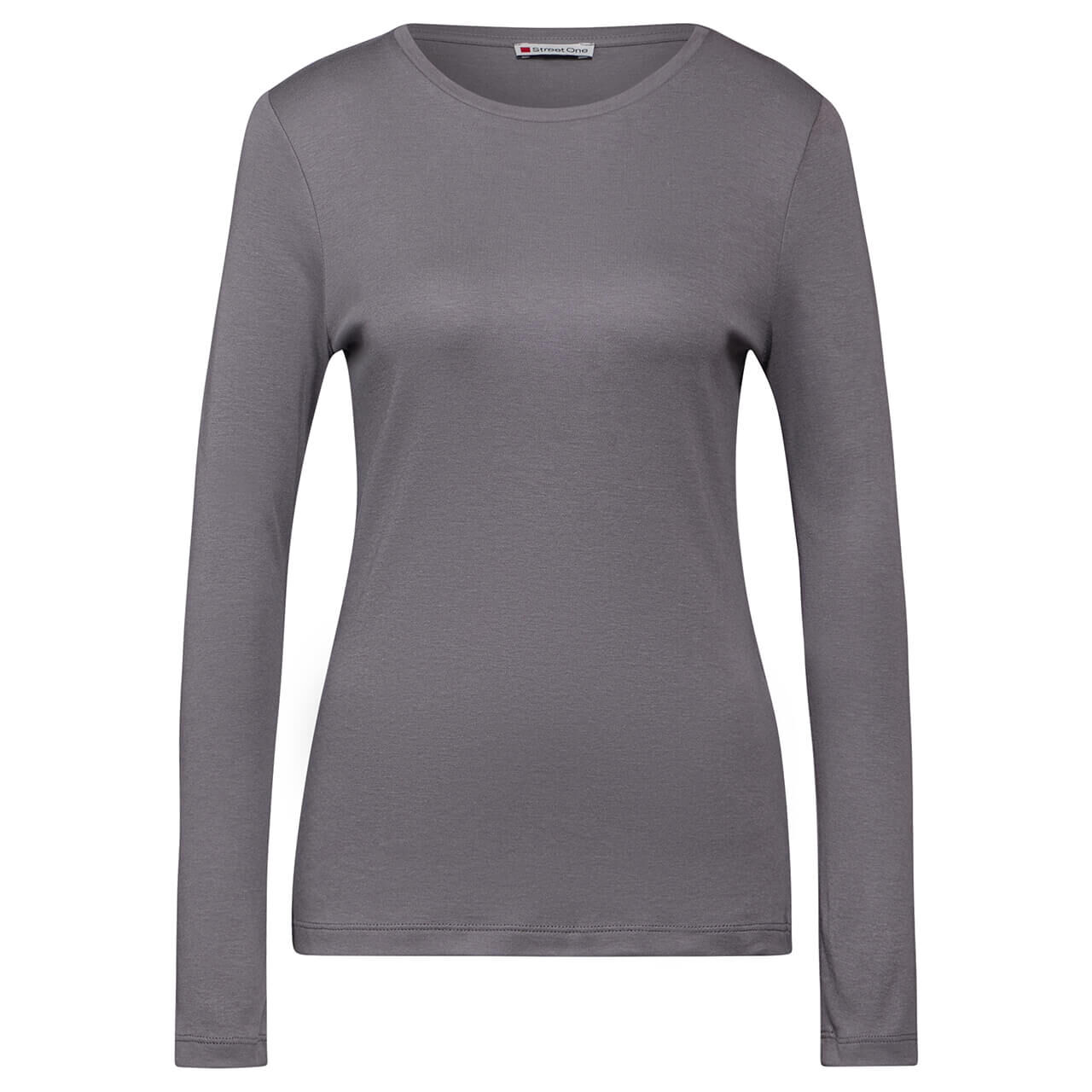 Street One Damen Langarm Shirt Interlock echo grey 