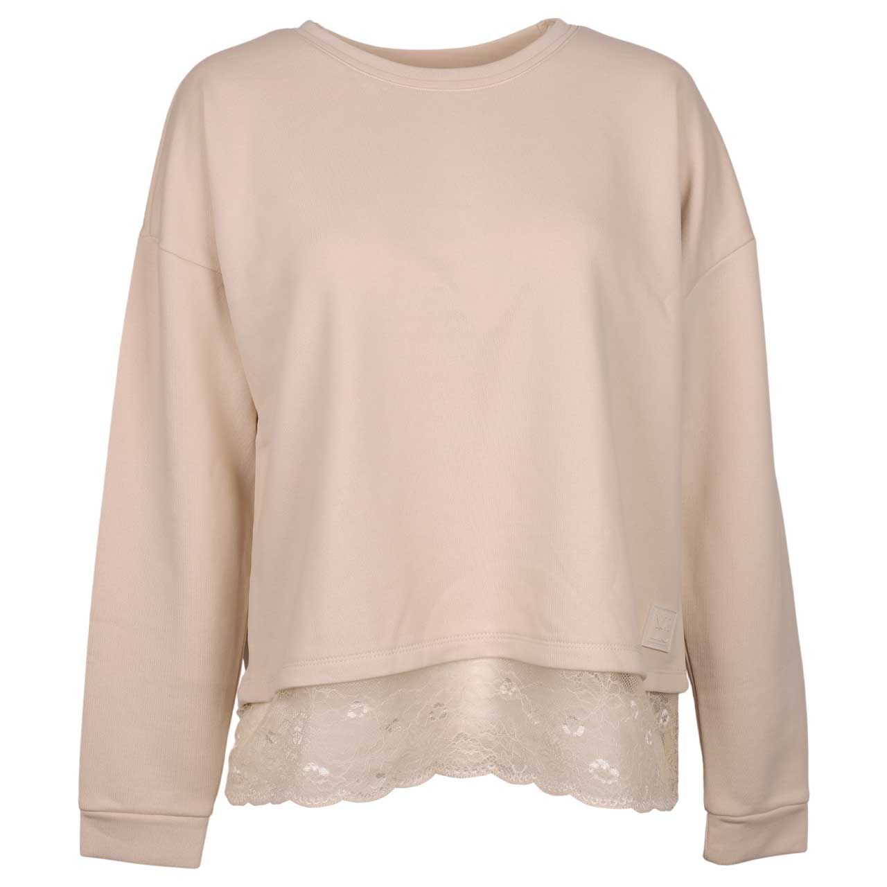Cecil Damen Langarm Shirt Lace Detail smooth sand beige