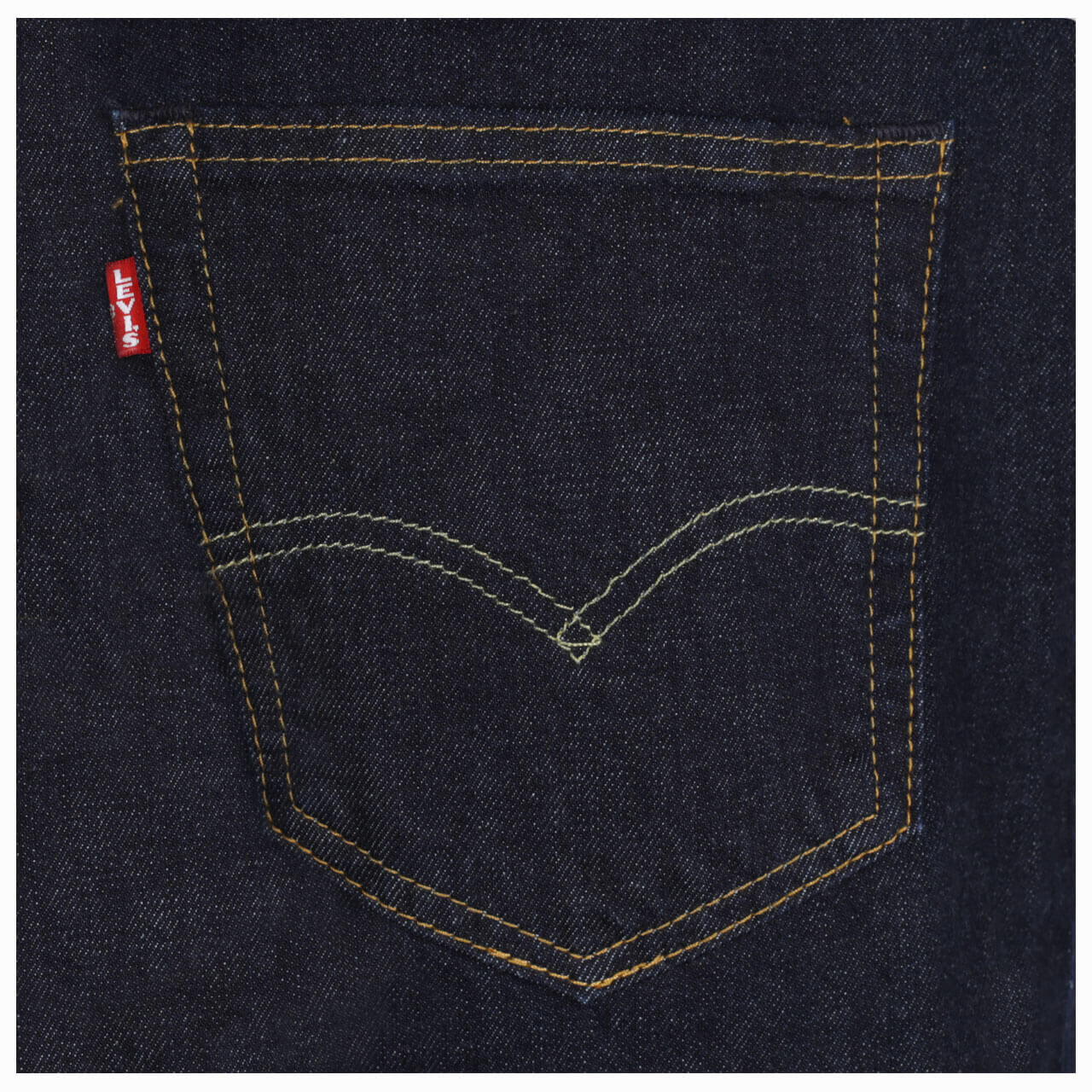 levis-jeans-regular-502-darkblue-0280-detail Herren Jeans 502 von Levi's® in Dunkelblau, Detailansicht Gesäßtasche