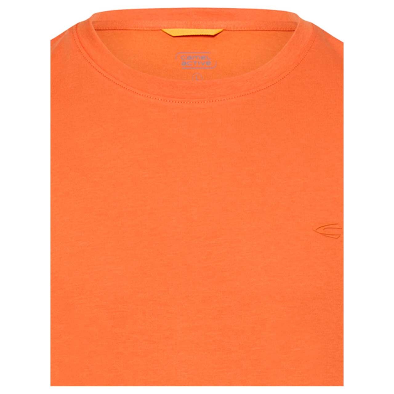 Herren T-Shirt von Camel active in Orange, detaillierte Vorderansicht
