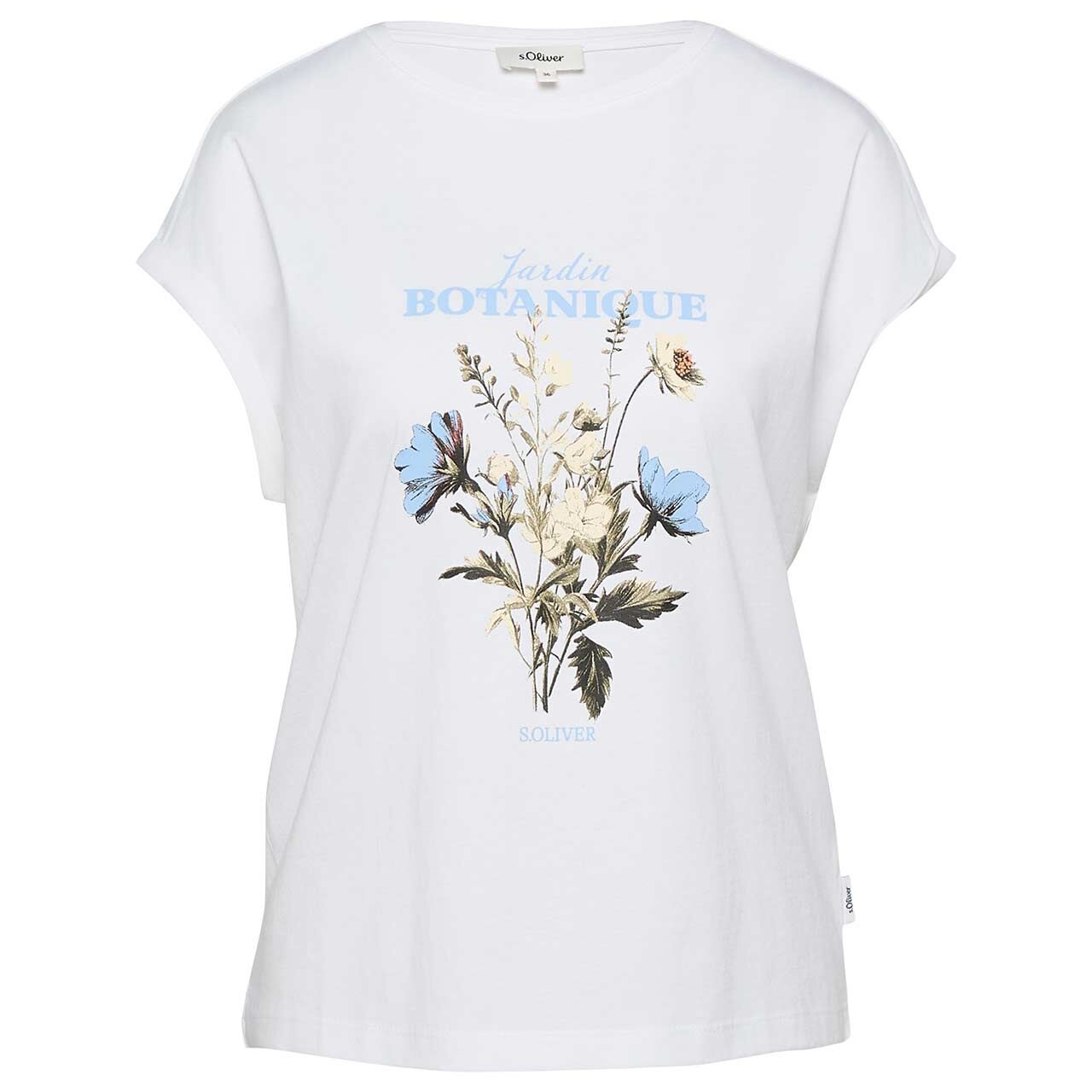 s.Oliver Damen T-Shirt white flower print