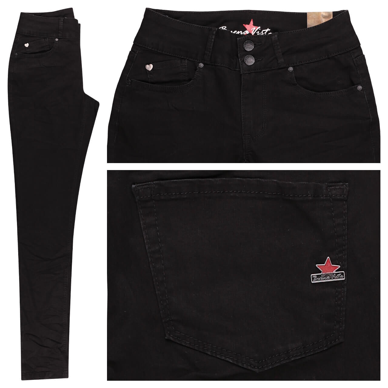 Buena Vista Tummyless Stretch Twill Baumwollhose black Buena Vista Tummyless Stretch Twill Baumwollhose black