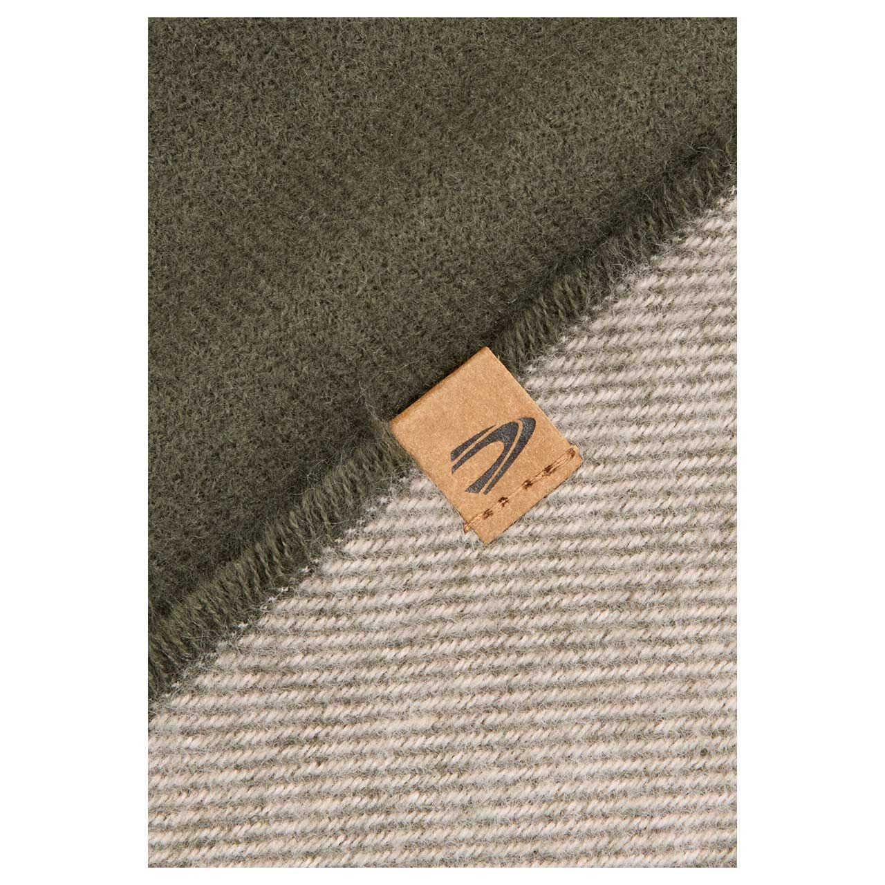Damen Schal von Camel active in Rosa kariert, Detailansicht Logo