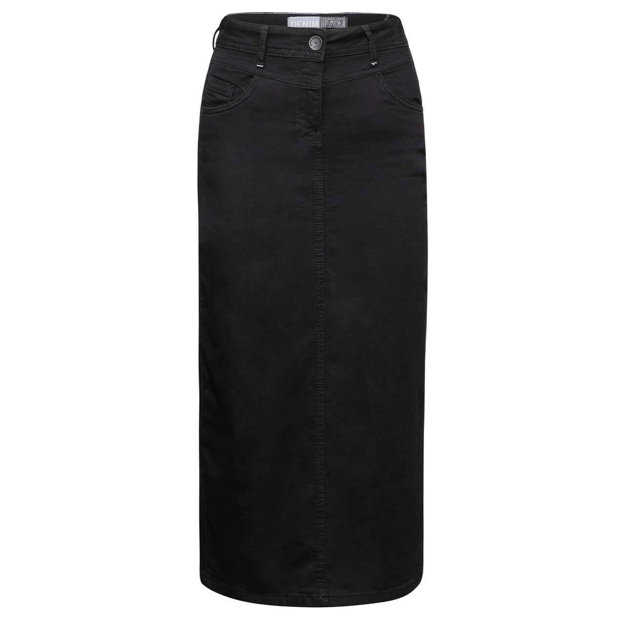 Cecil Damen Jeansrock Denim Skirt Maxi black