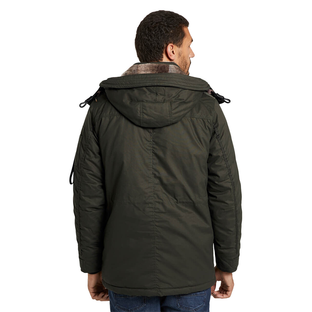 Tom Tailor Padded Parka Jacke für Herren in Olivgrün, FarbNr.: 10661