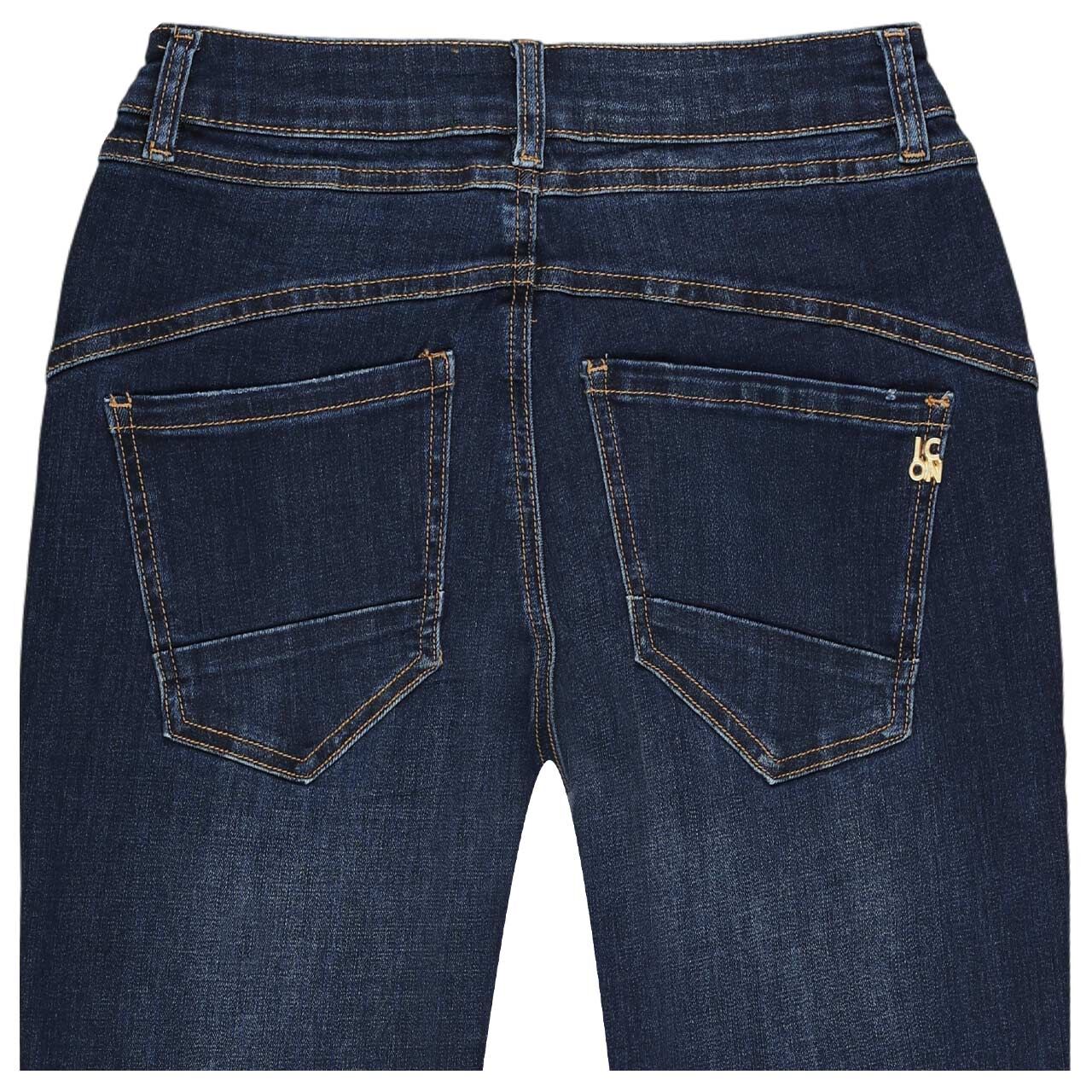 Damenjeans California Sunrise von Senoritas ICON in Dunkelblau angewaschen, Rückansicht