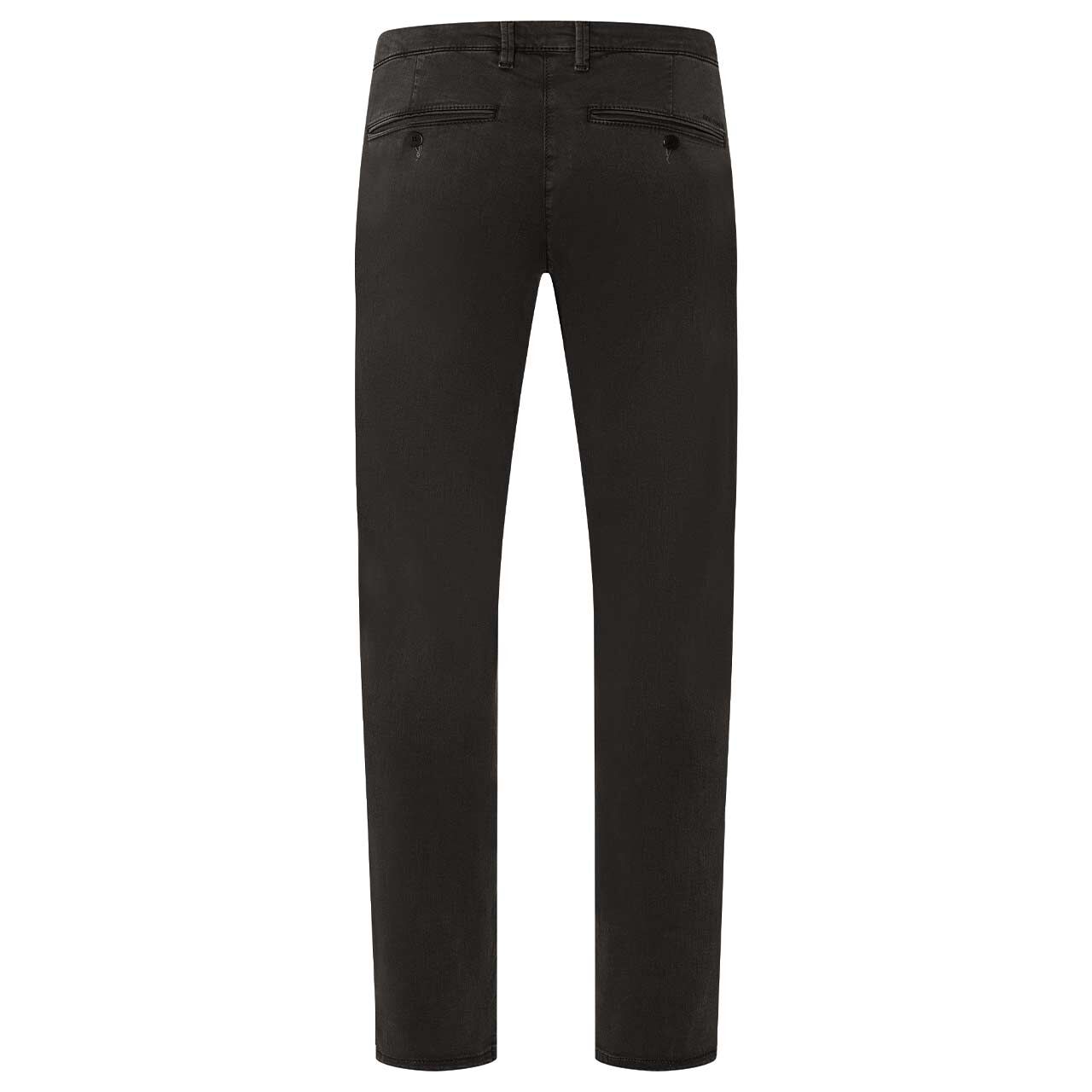 Herren Chino Baumwollhose Flexx Driver Pants von MAC in Dunkelbraun, Rückansicht am Modell