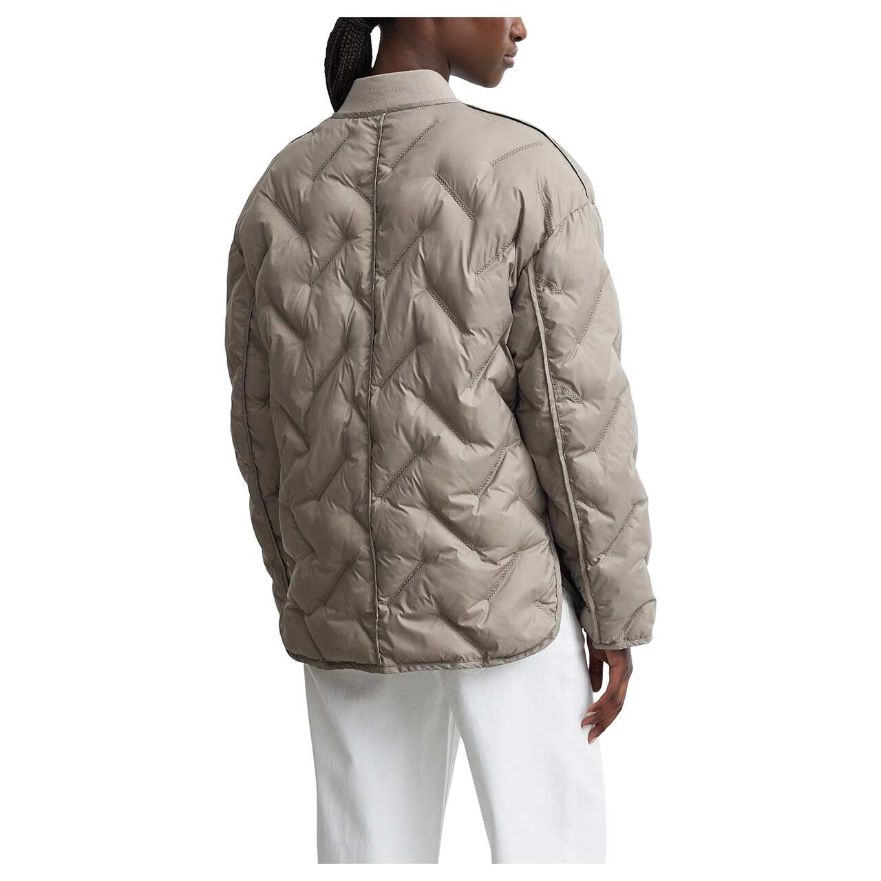 Damen Jacke von Comma in Grau-Braun, Rückansicht am Model