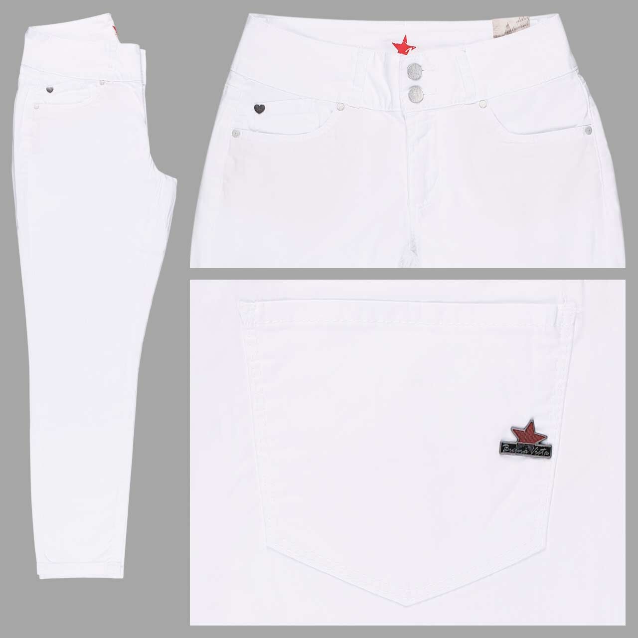 Buena Vista Tummyless 7/8 Stretch Twill Baumwollhose clear white